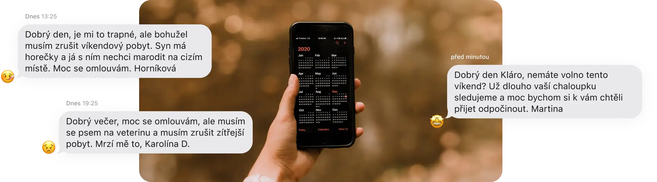 Image of phone with quotes